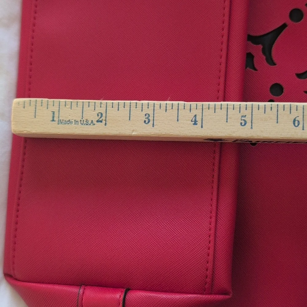 Crabtree & Evelyn Red Laser-Cut Starburst Tote - Picture 6 of 9